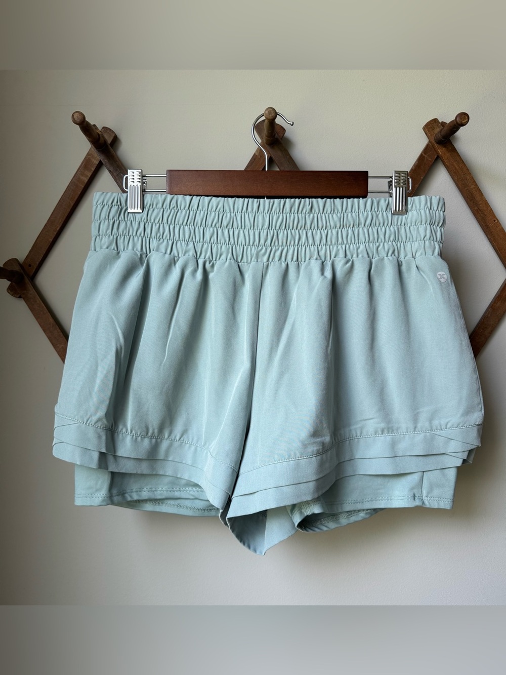 RBX Active Women's Flutter Running Shorts Light Blue Size Large Like New!